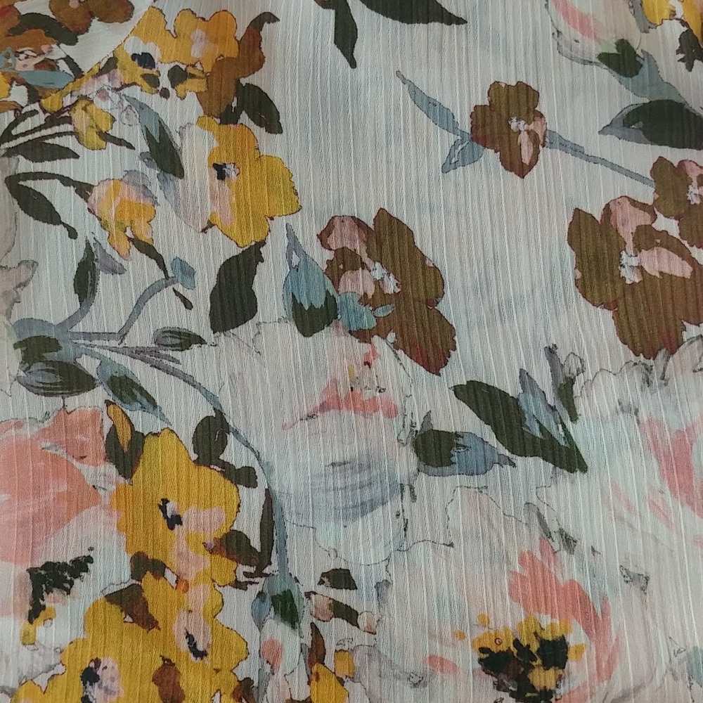 Zara Basic Collection Multicolored Sheer Floral B… - image 5